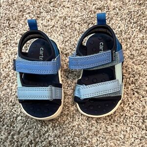 Carter's Blue Sporty Sandals with Velcro Straps
